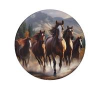 Horses Button Pins 1 Pc, 2.4 Inch Round Button Badges Metal Personalized Picture Photo Pin Buttons Kit For Craft Supplies Christmas Diy Party Projects, One Size, no gemstone