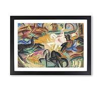 Horses by Alice Bailly Framed Print | A2 Black Framed Wall Art | Ready to Hang | Modern Animal Picture | Living Room Bedroom Lounge Office