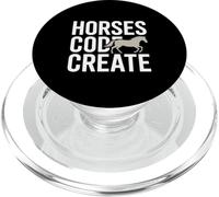 Horses Code Create Equestrian Programmer Lover PopSockets PopGrip for MagSafe
