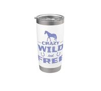 Horses Crazy Wild and Free Stainless Steel Insulated Tumbler