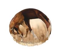 Horses Cubs Two Run Double Layer Elastic Waterproof Shower Cap Reusable Bath Cap