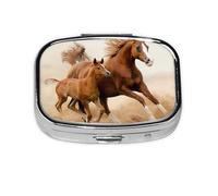 Horses Cubs Two Run,Meta Pill Box 2 Compartment Medicine Case,Portable Organizer
