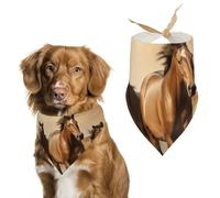 Horses Dog Bandanas - Cute Pet Scarf for Dogs Cats Triangle Kerchief Bibs Soft Breathable Pet Bandanas Fashion Accessory for Puppy Small Medium Large Pets