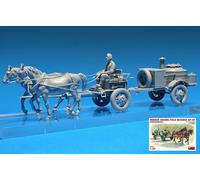 Horses Drawn Soviet Field Kitchen Kp-42 Plastic Kit 1:35 Model Miniart