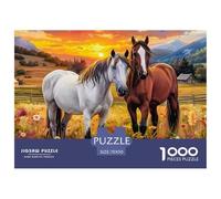 Horses Drinking by A Pond in A Forest Secure Fitting Pieces Choice for Birthdays, Anniversaries And Special Occasions 70x50cm/1000pcs