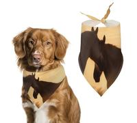 Horses in Love Dog Bandanas for Feeding Grooming, Triangle Pet Bibs Washable Pets Scarf for Cats & Dogs