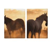 Horses in Love Passport Holder Cover PU Leather Waterproof Passport Case Travel Wallet with Credit Card Slots for Women Men, style, 20.3x13.8cm