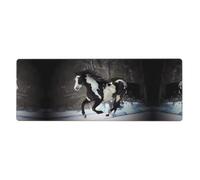 horses in the snow Mouse Pad 12x31.5in - Extended Gaming & Desk Mat
