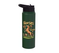Horses Keep Me Stable Equine Fun Art Stainless Steel Insulated Water Bottle