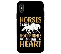 Horses Leave Hoofprints On My Heart Case for iPhone X/XS