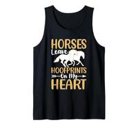 Horses Leave Hoofprints On My Heart Tank Top