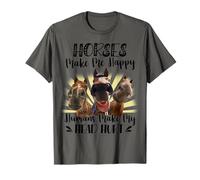 Horses Make Me Happy Humans Make My Head Hurt Horse Lovers T-Shirt