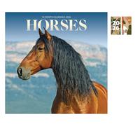 Horses Mini Calendar 2026 + FSC ECO-FRIENDLY DIARY