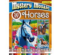 Horses Mystery Mosaics Color by Number: 50 Pixel Art Masterpieces of Equine Beauty (Mystery Mosaic Color By Number Collection)