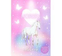 Horses Notebook: Lined Notepad with Horse Colouring In Borders