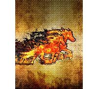 Horses On Fire Journal Notebook: College Ruled, 202 pages (7.44" x 9.69")