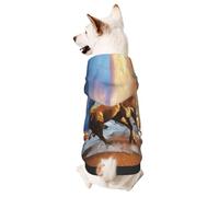 Horses On The Beach Small Pets Wear Hoodies,Dog Jumper Sweatshirt,Warm And Lightweight, Soft Texture, Easy To Wear