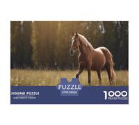 Horses on The Grass Jigsaw Puzzles for Adults Kids Interesting Puzzles 1000 Pieces Impossible Puzzle for Adults Gifts 38x26cm/1000pcs