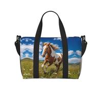 Horses on the Prairie Crossbody handbag, travel casual handbag, suitable for work, travel, fitness, tourism, women's zipper storage bag,