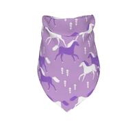 Horses Purple Lilac Girls Sweet Cowgirl,Bib Scarf Triangle Hood Adjustable Pet Scarf Washable Hood Suitable for Small, Medium and Large Dogs and Cats