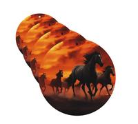 Horses Red Glowing Clouds Car Air Fresheners Cards 4 Pcs Hanging Fragrance Scented Cards Long-Lasting Car Aromatherapy Tablets for Wardrobe Bathroom Car Interior Mirror Pendant Gifts