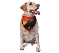 Horses Red Glowing Clouds Dog Bandana Pet Scarf Accessories for Small Medium Dogs Cats Photo Prop, Triangle Pet Bandanas Adjustable Puppy Bib Washable Dog Kerchief Puppy Neckerchief
