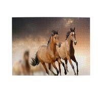 Horses Running,500 Pieces Puzzles for Adults-Wooden Jigsaw Puzzle for Adults Elderly