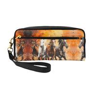Horses Running Art Cosmetic Bags for Womem,Travel Toiletry Bag Accessories Organizer Zipper Pouch Gift Idea