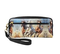 Horses Running Art Cosmetic Bags for Womem,Travel Toiletry Bag Accessories Organizer Zipper Pouch Gift Idea