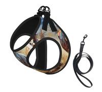 Horses Running Art Print Dog Harness Adjustable Walk Puppy Harnesses Leash Clips Pet Harnesses Training Pet Vest