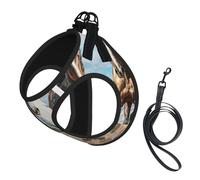 Horses Running Art Print Dog Harness Adjustable Walk Puppy Harnesses Leash Clips Pet Harnesses Training Pet Vest
