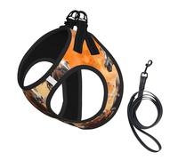 Horses Running Art Print Dog Harness Reflective Pet Vest Harness Puppy Harnesses Leash Set,For Walking Training