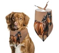 Horses Running in Desert Storm Dog Bandanas Adjustable Bib Handkerchief Party Pet Decorations Cute Dog Triangle Scarfs for Small Medium Puppy Cat Costume Accessory