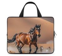 Horses Running in Desert Storm Laptop Case Sleeve 17inch Business Travel Protective Computer Carrying Cover Briefcase Handbags for Laptop Or Tablet