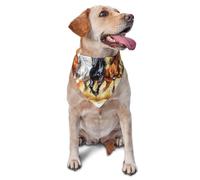 Horses Running On The Prairie Printed Graphic Pet Triangle Scarf For Dogs & Cats, Adjustable Cute Pet Bandana For & Photo Shoots