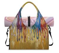 Horses Running Painting Sports Duffle Bag with Shoe Compartment Weekend Overnight Bags Tote Cabin Luggage Bag for Gym Yoga Travel