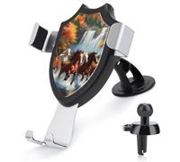 Horses Running River Autumn Trendy Car Cradles for Smartphone Car Phone Holder Automatic Clamp from 4.0 to 6.0 Inches