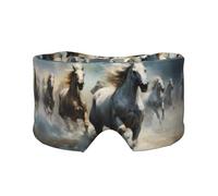 Horses Running Wild in The River Unisex Side Sleeping Headband, Sleeping Eye Mask and Ear Muffs, (26.8 * 4.3 inches), Indoor and Outdoor Travel Yoga Adjustable Comfort Eye and Ear Muffs,