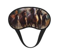 Horses Sleep Mask for Side Sleeper, Blackout Eye Mask for Women Men, Zero Pressure Sleeping Masks Soft Breathable Eye Cover Comfortable Blindfold Eyeshade for Night Sleep