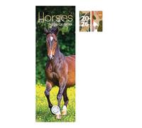 Horses Slim Calendar 2026 + FSC ECO-FRIENDLY DIARY