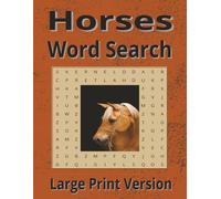 Horses Word Search Large Print: All Things Horse