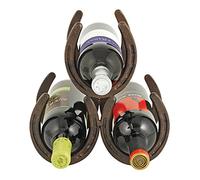 Horseshoe 3 Bottle Metal Wine Rack By Foster and Rye