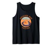 Horseshoe Bend Arizona Retro Landmark Distressed Circle Tank Top