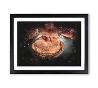 Horseshoe Bend In The Grand Canyon Vol.2 Paint Splash Modern Art Framed Print | A4 Black Framed Wall Art | Ready to Hang | Modern Nature Picture | Living Room Bedroom Lounge Office