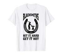 Horseshoe-Blacksmith Farrier-Tools Horseshoe Horse Farriers Value Graphic T-Shirt, Men, White, XL