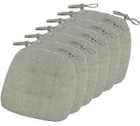Horseshoe chair cushions, Dining Chair Cushion With Tie-down Straps, Reversible, Removable And Washable,Green,43x41cm(Set Of 1)