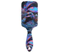 Horseshoe Crab Bright Neon Steel Light Blue anti static hair brush for hair growth Designed head massager for hair loss with Ergonomic handle cepillo para pelo rizado