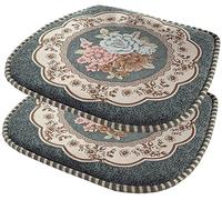Horseshoe Dining Chair Cush Pad Set of 2 Non-Slip Seat Cush with Ties & er for Kitchen Chairs Soft table Dining Room Decor - Color B