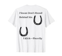 Horseshoe Horseshoe Horseshoe Horseshoe Horseshoe Warning Back Print Parent and Child Matching Look T-Shirt