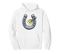 Horseshoe Pitching Sunset Silhouette Backyard Summer Evening Pullover Hoodie